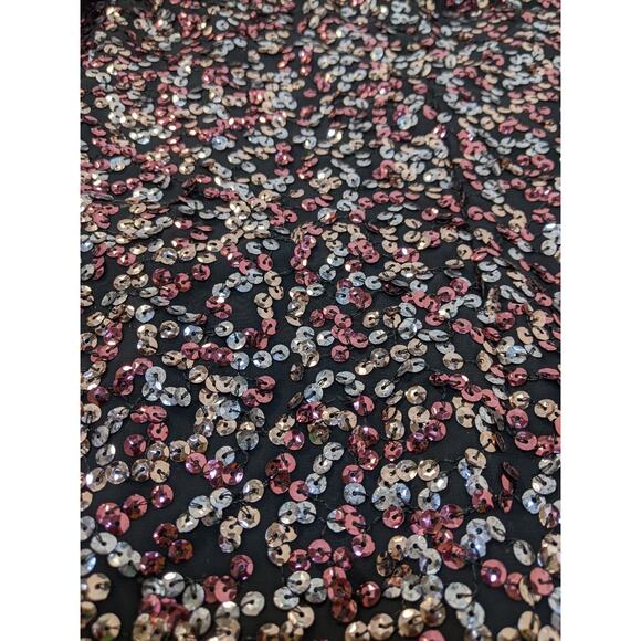 VINCE CAMUTO Womens Sz 4 Pink & Silver Sequin Dress Black Cocktail NWOT - Picture 15 of 15